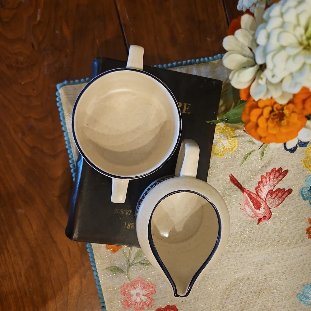 Lenox Percussion‎ Creamer and Sugar Bowl Temper-ware